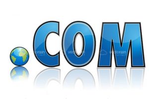 Dot com with globe